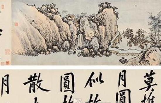 《有竹庄中秋赏月图》局部