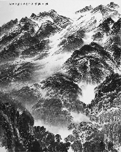 岭上游云，中国画，许钦松，2011年