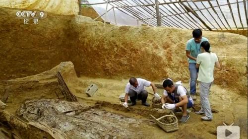 截图:考古队正在进行挖掘 点击进入下一页