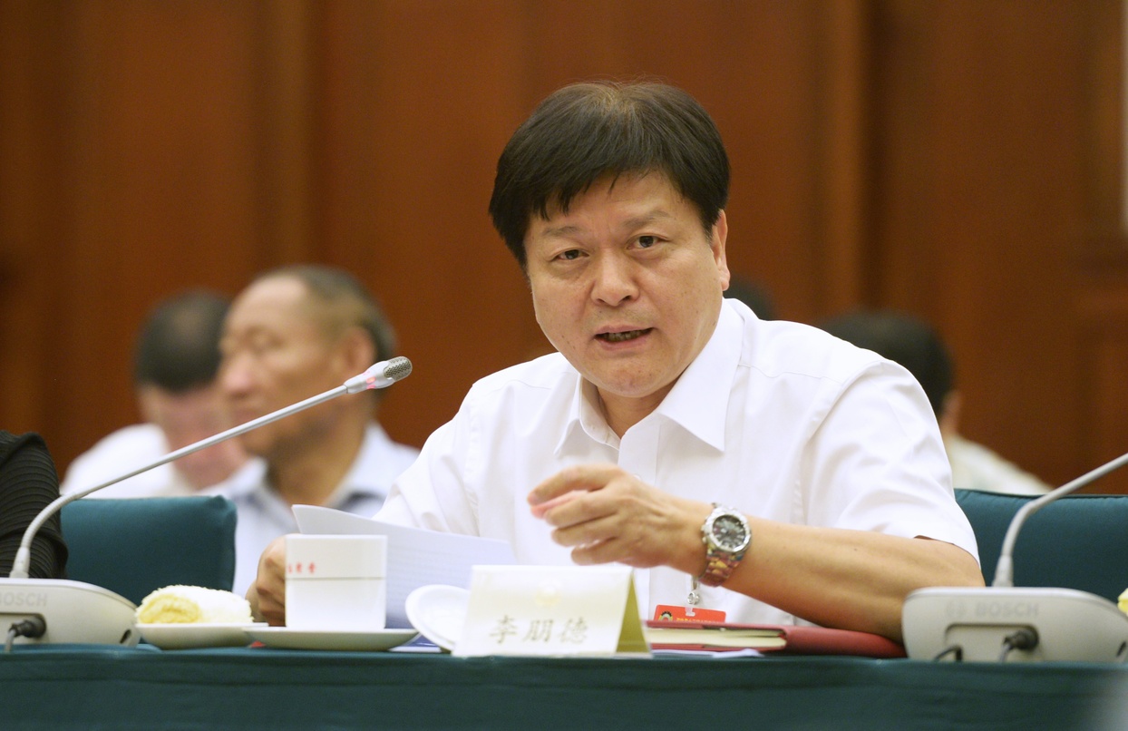 李朋德委员在小组会上发言