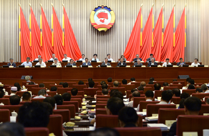 全国政协十三届常委会第二次会议举行全体会议 汪洋出席