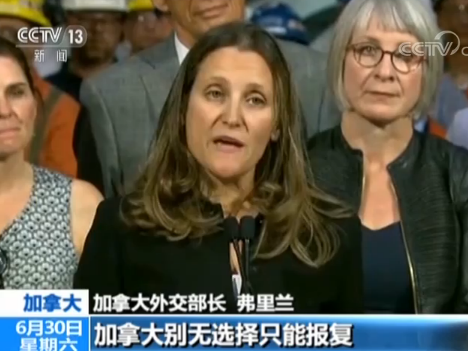 加拿大对美126亿美元产品报复性关税7月1日生效