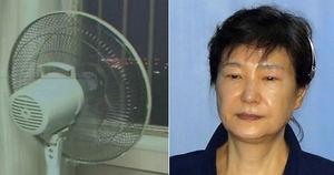 朴槿惠38度桑拿天怎么熬？凉水泼身子后吹风扇