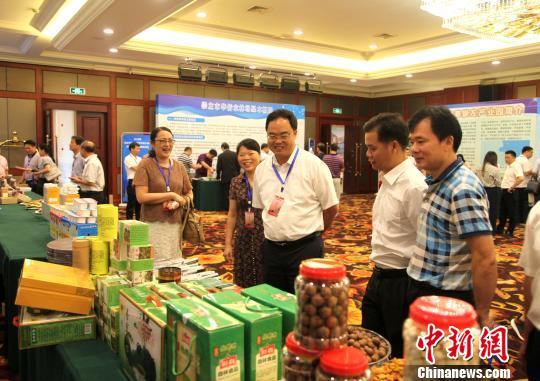 图为海内外华商参观投资合作产业项目展区?！⊙钪拘?摄