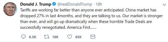 特朗普推特称我已经重伤中国 美国专家却这么说