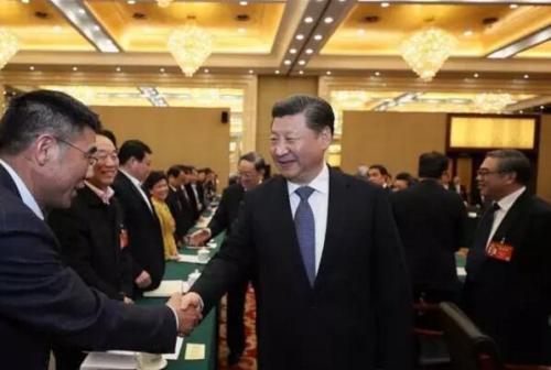 2017年3月4日下午，中共中央总书记、国家主席、中央军委主席习近平看望参加全国政协十二届五次会议的民进、农工党、九三学社委员，并参加联组会，听取意见和建议。
