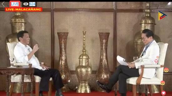 杜特尔特:反对派打算9月21日暗杀我 想动手就要快