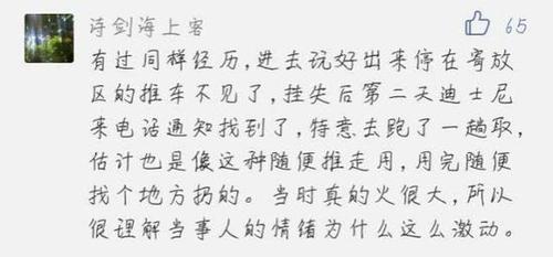 夫妻在迪士尼顺走别人童车:要放包 有孩子了不起啊