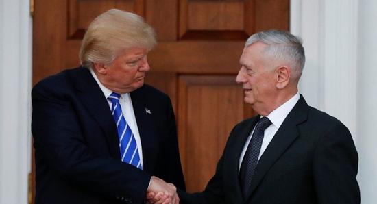 外媒:特朗普或在美中期选举后换掉国防部长马蒂斯