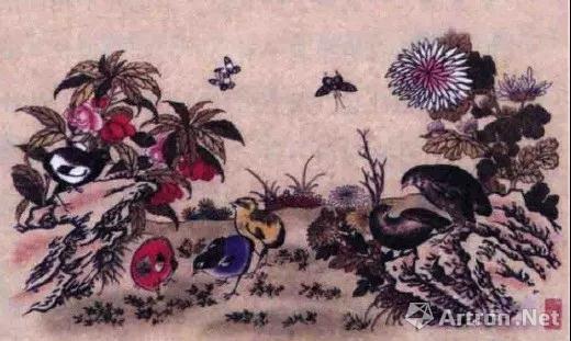 清代杨柳青年画《安居乐业》