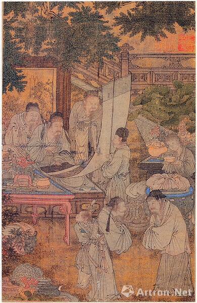 《宋人消夏图》 佚名 苏州博物馆藏 《宋人消夏图》 佚名 苏州博物馆藏