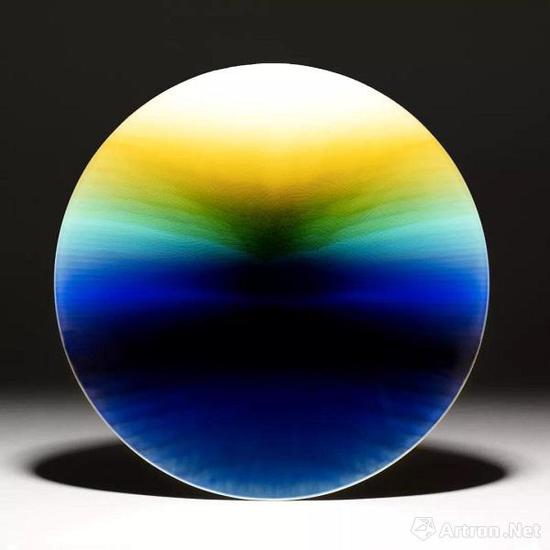 彩釉瓷盘，德田八十吉 三代 （Tokuda Yasokichi III，1933–2009）， 1992年