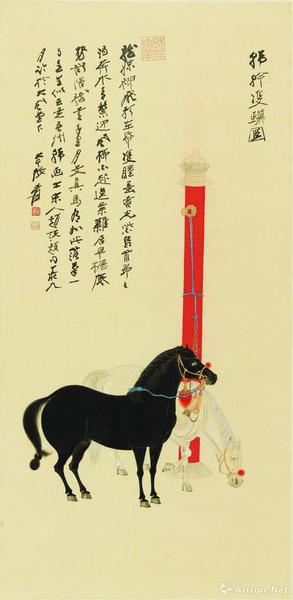 《韩干双骥图》，香港嘉德2018秋拍拍品，估价1200万—1600万元港元