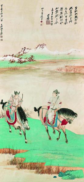 《唐人秋猎图》，成交价4255万元