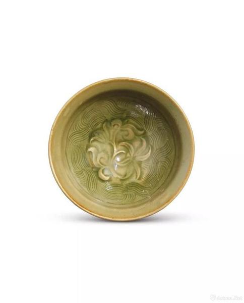 拍品编号26 北宋 十一/十二世纪 耀州窑青釉刻花盌