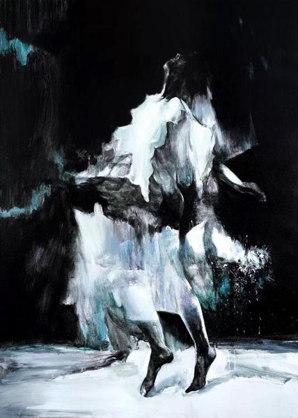 余润德，模糊的光芒之五，140×100cm，布面丙烯，2014