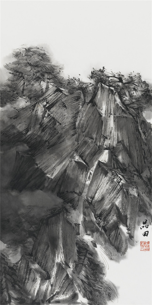 1·乱山葱茏 纸本水墨 68×34厘米 2014 1·乱山葱茏 纸本水墨 68×34厘米 2014