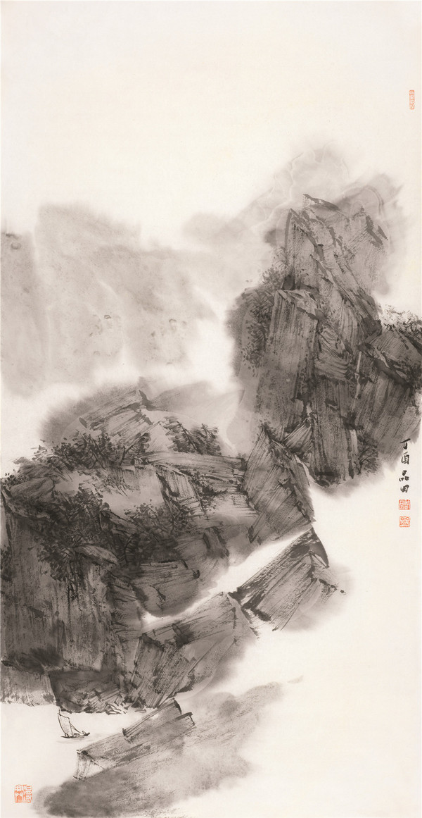 41·云峰横卧 纸本水墨 138×69厘米 2017 41·云峰横卧 纸本水墨 138×69厘米 2017