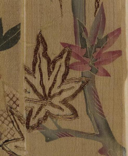 《艺妓读信》装裱面料细节