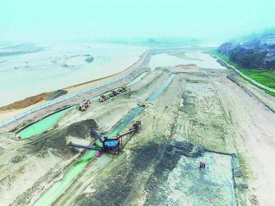 图说：江口沉银考古工地俯瞰。