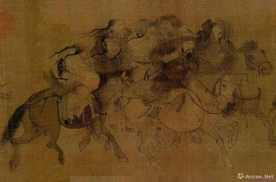 金 张瑀 文姬归汉图 局部 吉林省博物馆藏