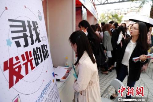 招聘会资料图。汤彦俊 摄