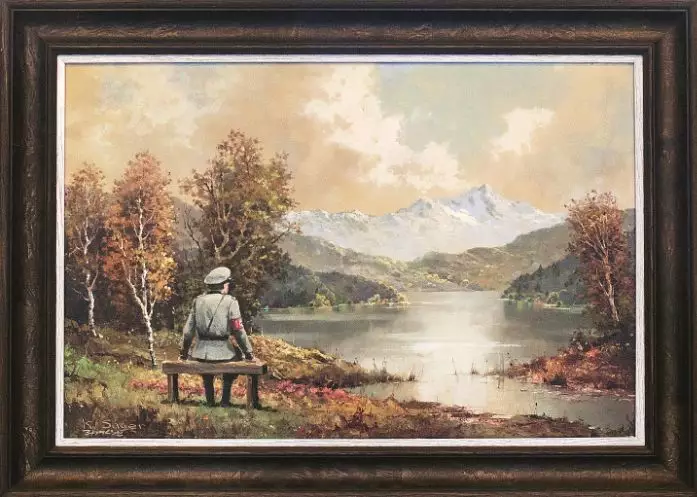 他是全世界最神秘艺术家 自毁价值104万英镑画作