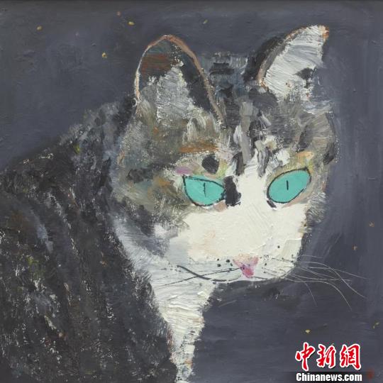 吴冠中画作《眼》。湘博供图