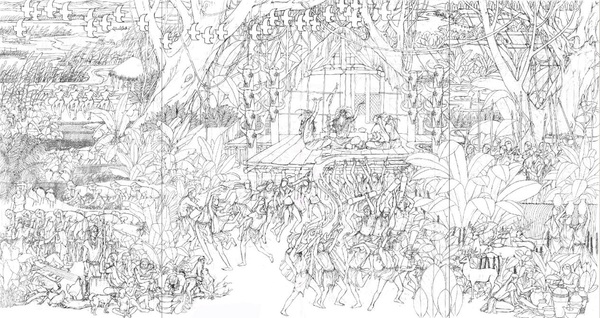 《河姆渡文化》最终稿线稿 《河姆渡文化》最终稿线稿