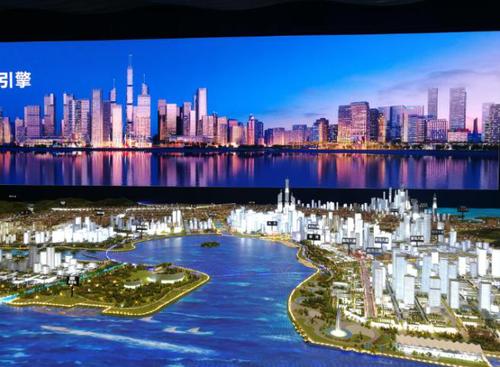 △习近平当天参观了前海展示厅。这是未来的前海。（央视记者杨立峰拍摄）