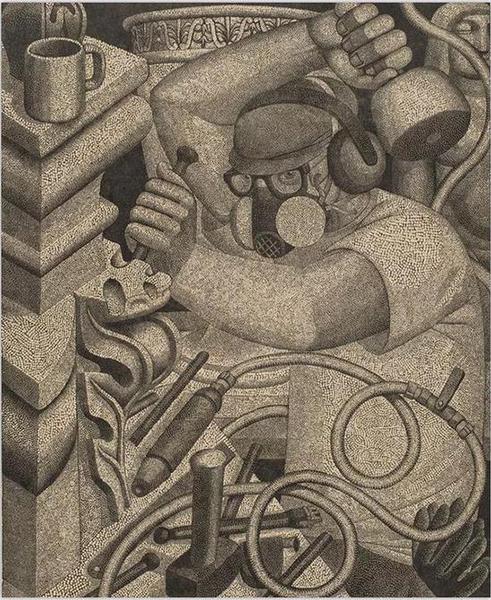 哈利·布劳克威(Harry Brockway)英国石雕艺人