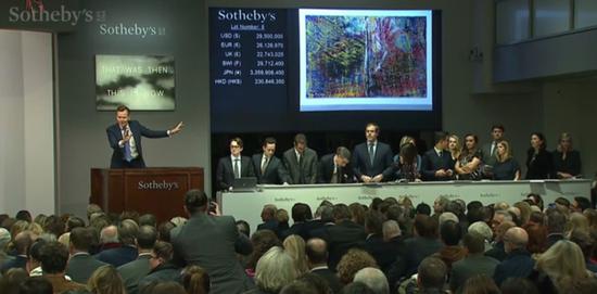 纽约苏富比2018秋拍“当代艺术晚拍”现场