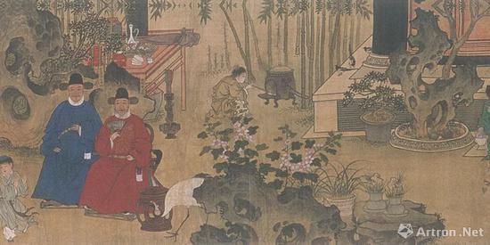 吕纪、吕文英绘《竹园寿集图》局部 故宫博物院藏