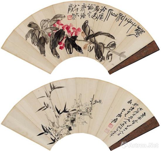 齐白石、张大千 《花草神仙&梅竹双清》 317.75万元