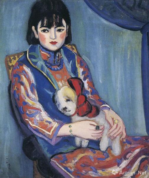 图2 关紫兰 少儿像 90cm×75cm 布面油画