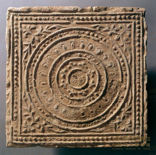 唐代莲花纹方砖 唐代莲花纹方砖