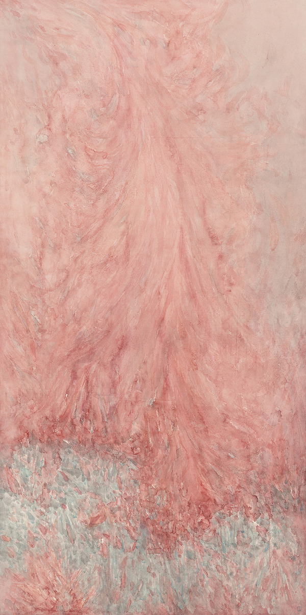 王煜，野火2017  No.6 Wild Fire No.6，129.3×64.6cm，纸本水墨，2017