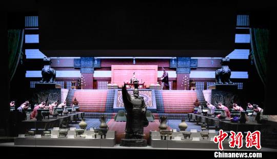 “晋霸春秋”反映了晋国波澜壮阔的霸主雄风。　任丽娜 摄