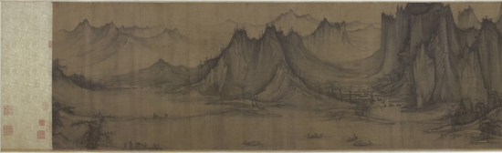 许道宁《渔父图》卷（局部）纳尔逊——阿特金斯博物馆藏