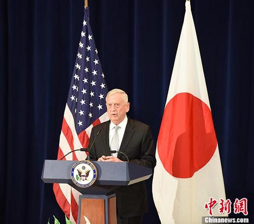 资料图:美国国防部长马蒂斯。 <a target='_blank' href='http://www.chinanews.com/'>中新社</a>记者 邓敏 摄 点击进入下一页