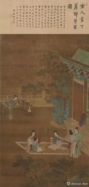 仇珠 《女乐图》轴