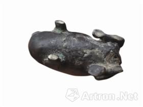 清代卧鹿形铜水盂鉴赏