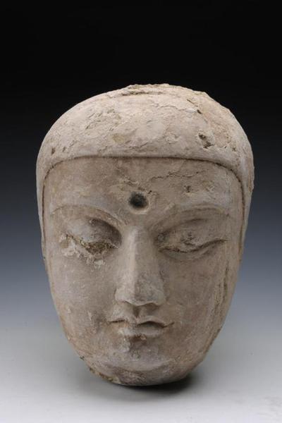 ▲出土的佛头。