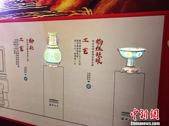 展厅展示了粉彩、掐丝珐琅等六大非遗国技?！⊥踝犹?摄