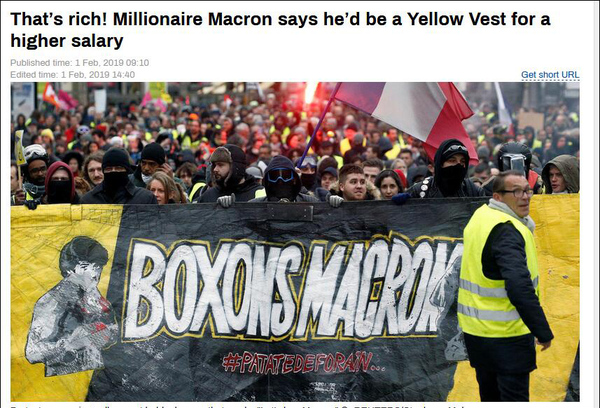 马克龙：如果能加薪，我也想加入“黄背心”运动