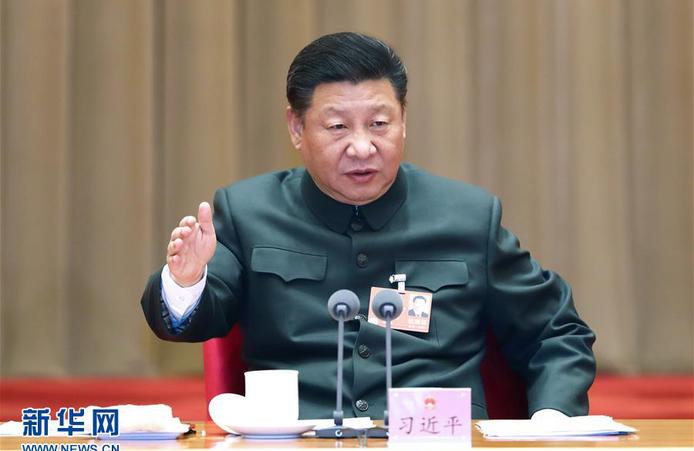 习近平出席解放军和武警部队代表团全体会议