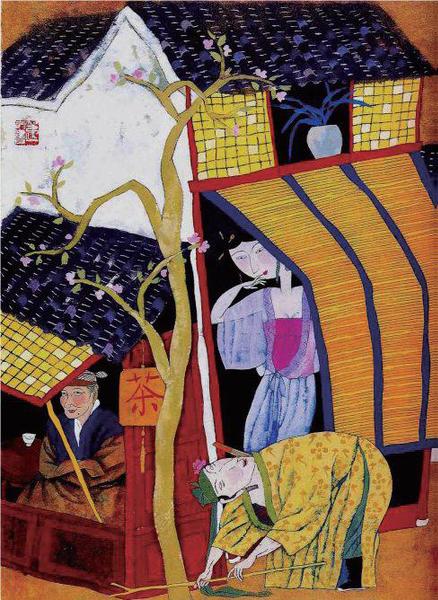 ▲《胡永凯彩绘金瓶梅百图》，胡永凯绘