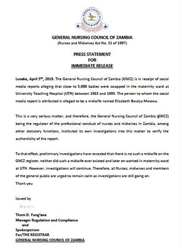 护士12年调换5000名婴儿？赞比亚方面称查无此人