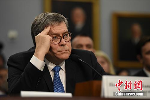 当地时间4月9日，美国司法部长巴尔在国会众议院出席关于该部新财年预算的听证会时说，删节后的“通俄门”报告将于一周内发布。<a target='_blank' href='http://www.chinanews.com/'>中新社</a>记者 陈孟统 摄