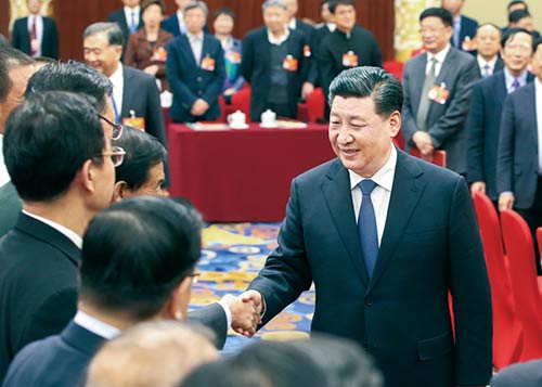 2019年3月4日下午，中共中央总书记、国家主席、中央军委主席习近平看望参加全国政协十三届二次会议的文化艺术界、社会科学界委员，并参加联组会，听取意见和建议。